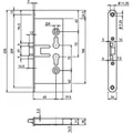 BMH PA-Einsteckschloss 1759,PZW72/9,D65,F24x235rd,PAF-E ausw. Produktbild img2 S