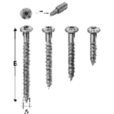 Produktbild von SIMPSON Strong-Tie® - Verbinderschraube, Stahl galvanisch verzinkt, T-Antrieb, 