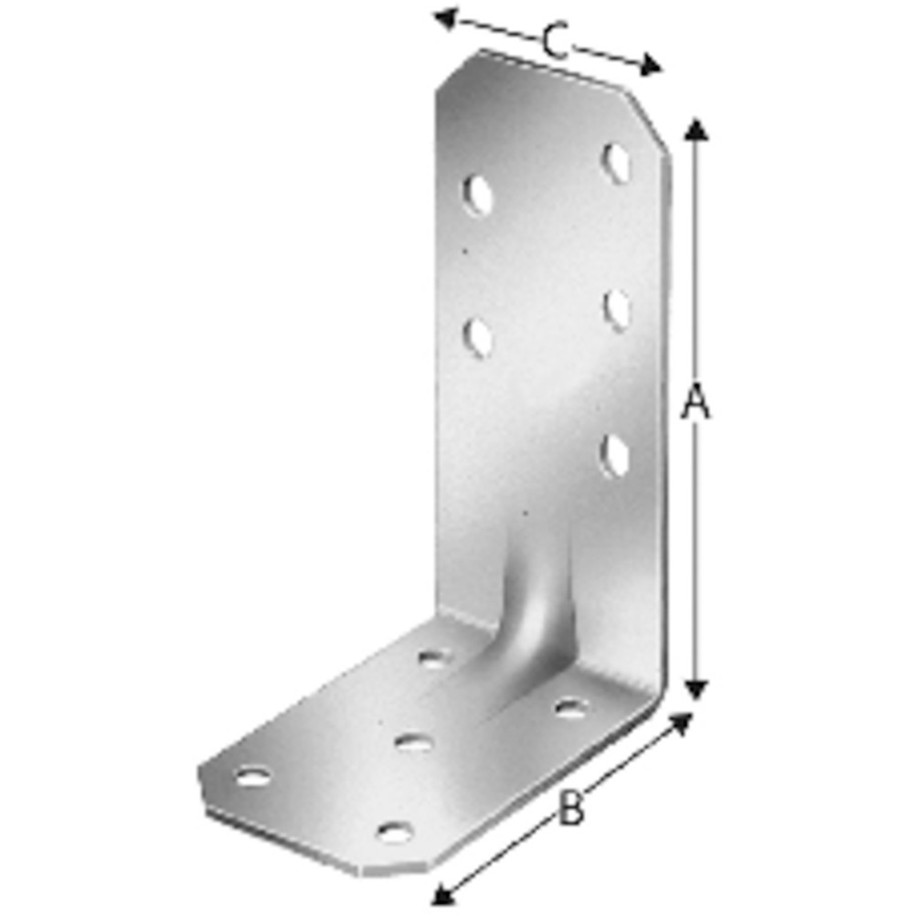 SIMPSON Strong-Tie® Winkelverbinder mit Rippe, Stahl verzinkt, AA 60280 Produktbild img1 L