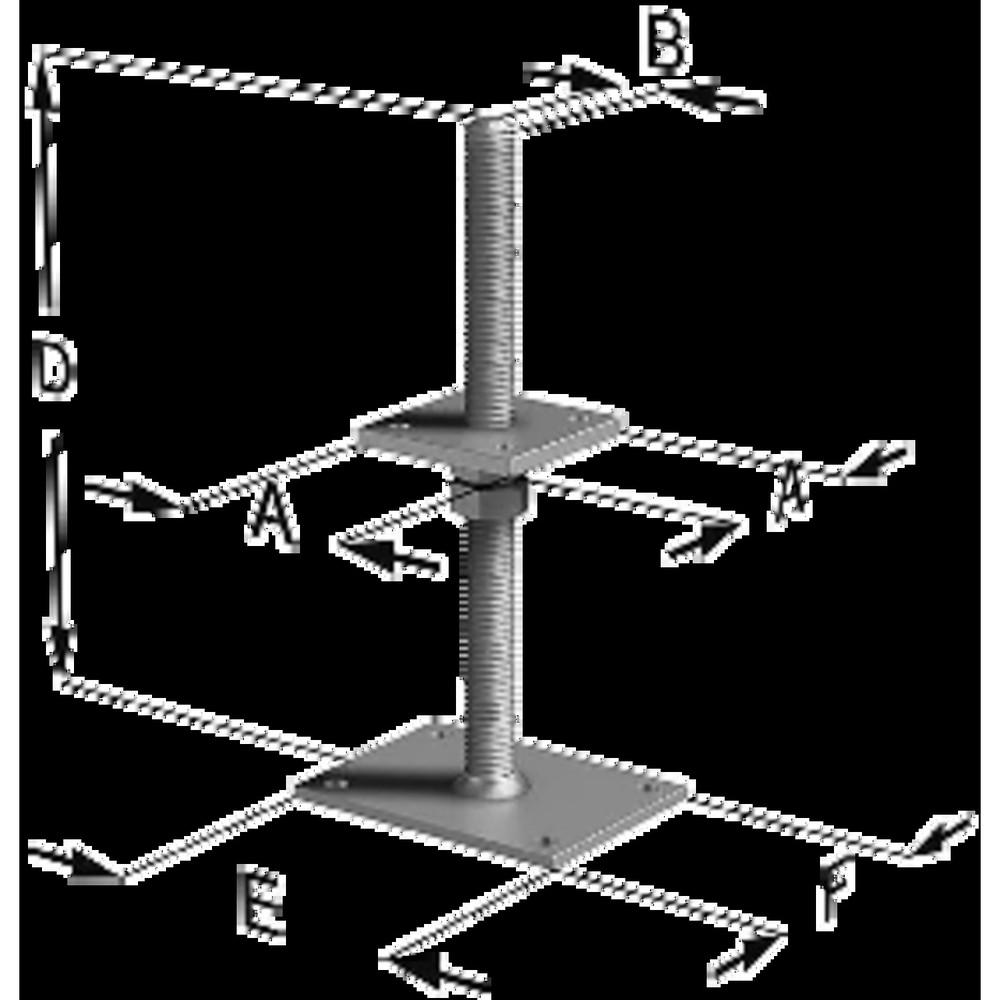 SIMPSON Strong-Tie® Pfostenhalter, mit Gewindedorn, höhenverstellbar, feuerverzinkt, PT 30G Produktbild img1 L