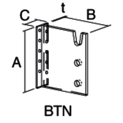 Produktbild von SIMPSON Strong-Tie® - Balkenträger BTN, Stahl verzinkt, BTN 240-B