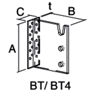 Produktbild von SIMPSON Strong-Tie® - Balkenträger BT4, Stahl verzinkt, BT4 120-B