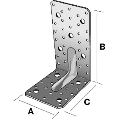 Produktbild von SIMPSON Strong-Tie® - Winkelverbinder mit Rippe, Stahl verzinkt, E 20/3