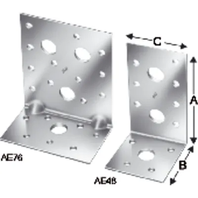Produktbild von SIMPSON Strong-Tie® - Winkelverbinder mit Rippe, Stahl verzinkt, AE 76