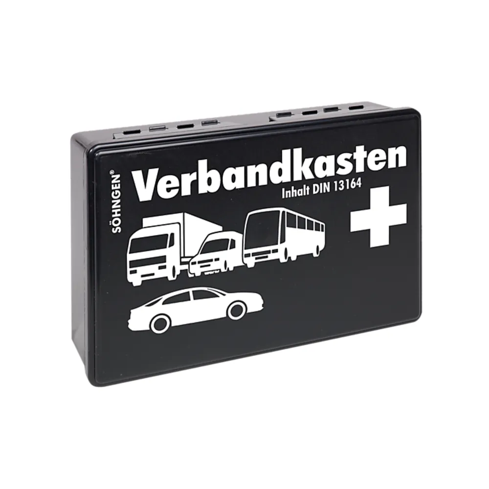 SÖHNGEN Verbandkasten KFZ, Kunststoff DIN EN 13164 schwarz Produktbild img2 L