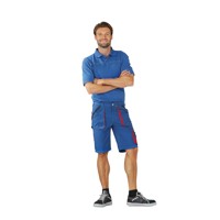 Produktbild von Planam - Shorts kornblau/rot, Größe S