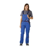 Produktbild von Planam - Damen Latzhose kornblau/marine/zink, Größe 34