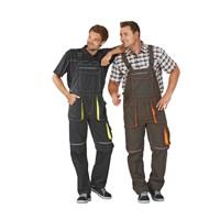 Produktbild von Planam - Latzhose oliv/orange, Größe 44