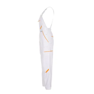 Produktbild von Planam - Latzhose 2337 weiß/weiß/gelb, Größe 68