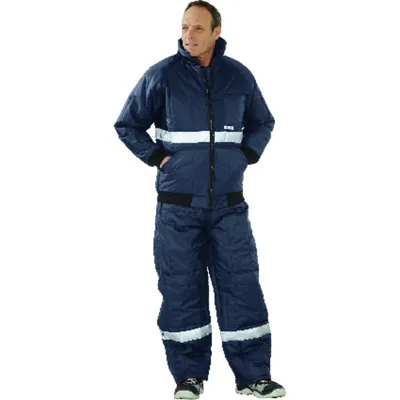 Produktbild von Planam - Wetter- und Kälteschutzjacke Kühlhaus 5120 marine, rot, Größe L