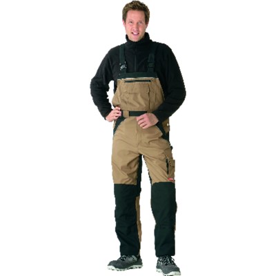 Produktbild von Planam - Latzhose 2524 sand/schwarz, Größe 29