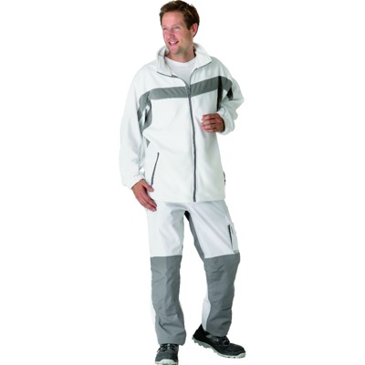 Wetter- und Kälteschutz-Fleecejacke Plaline 2563 reinweiß/zink, Größe XS
