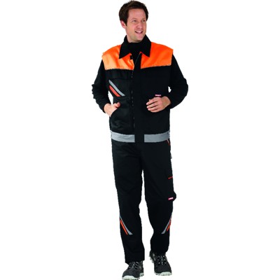 Produktbild von Planam - Arbeitsweste 2461 schwarz/orange/zink, Größe 3XL