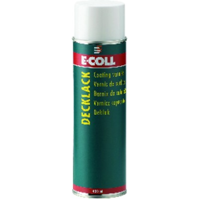 Produktbild von E-COLL - Decklackspray schwarz Matt silikonfrei, temperaturbeständig, 400ml Dos