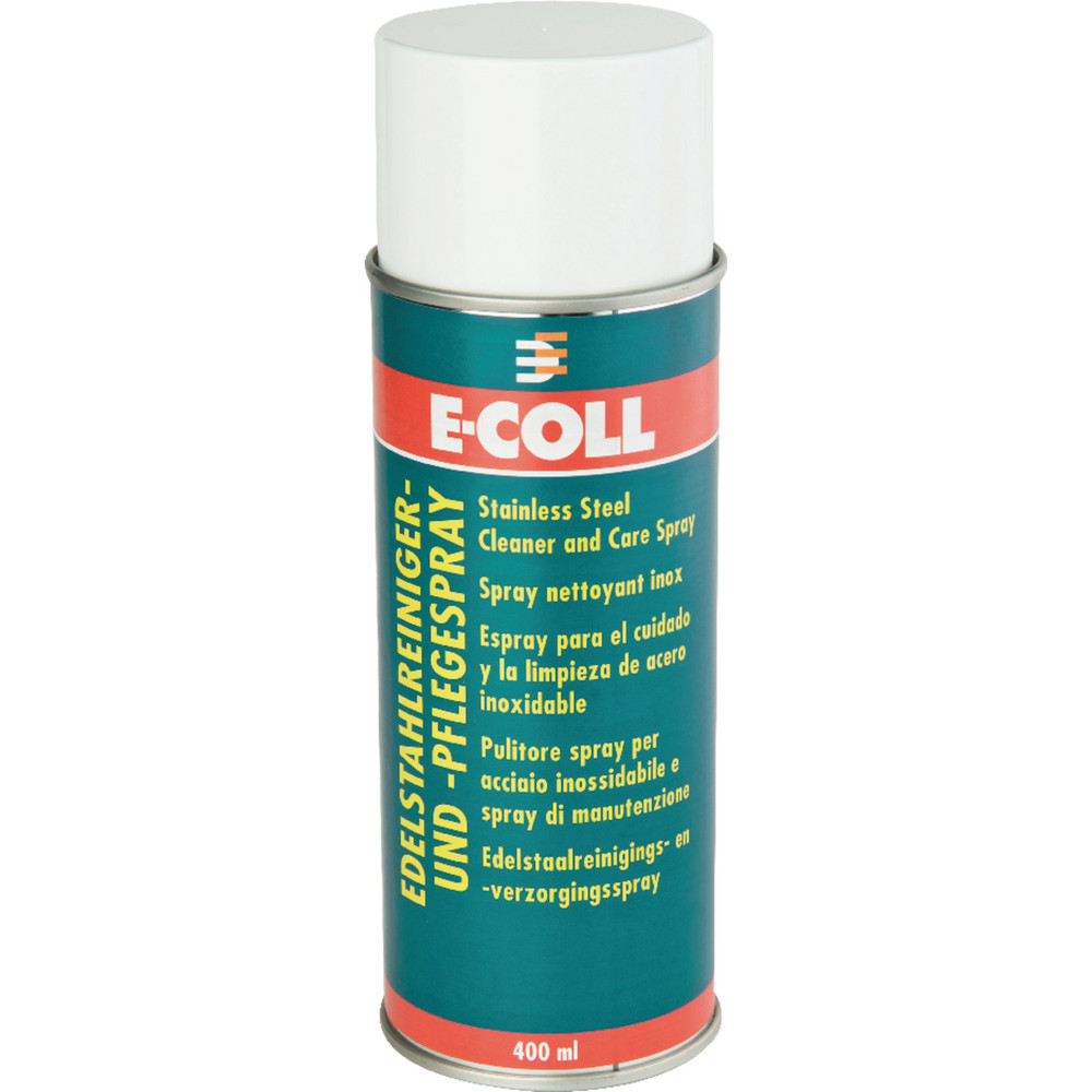 E-COLL Edelstahlreiniger und Pflegespray silikonfrei, pflegt, schützt 400ml Dose Produktbild img2 L