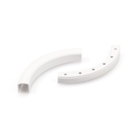 Produktbild von GEZE - OL-Eckführung, f.flex.Gestä., f.flex.Gestä., ALU weiß naturton RAL 9016 