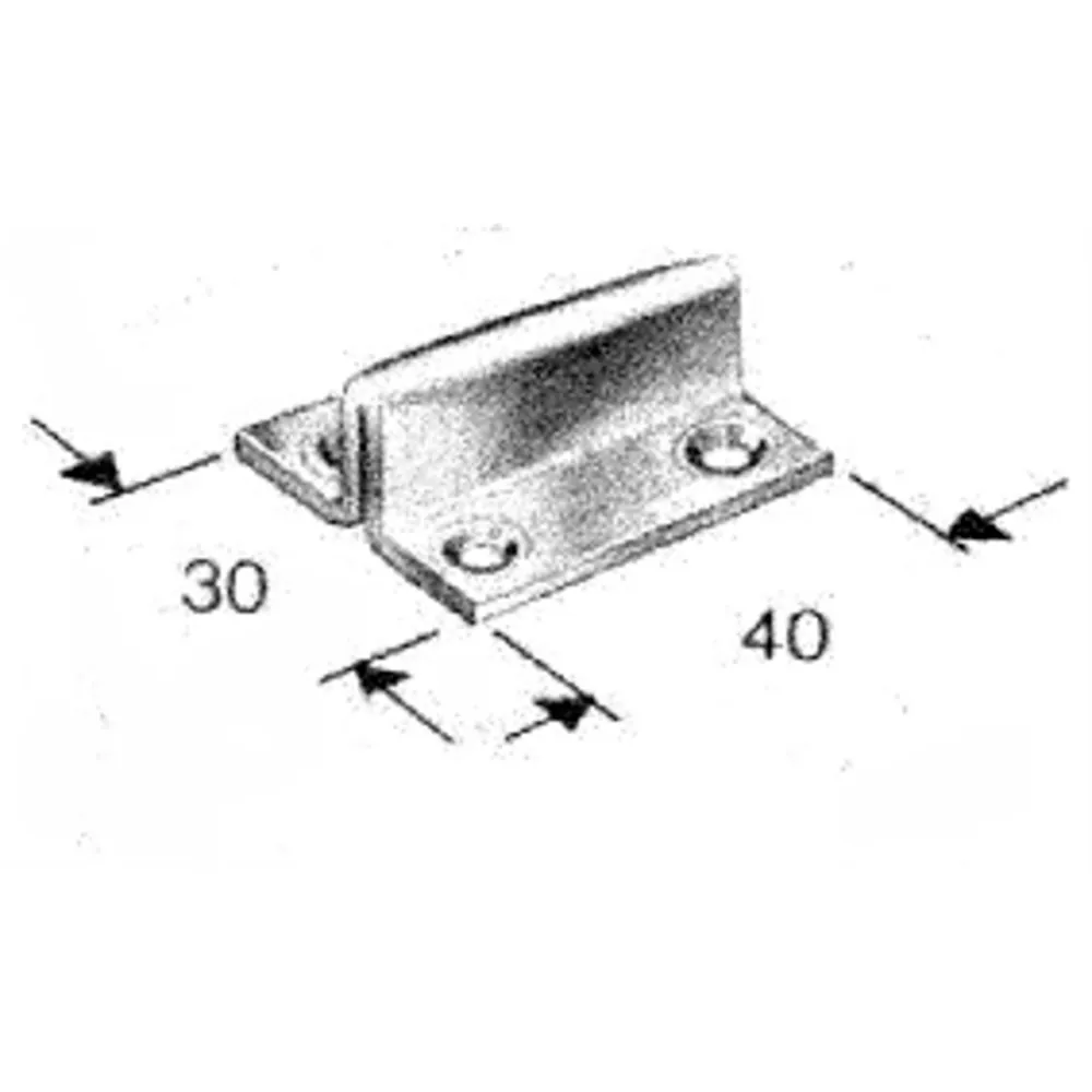 GEZE Bodenführung Levolan/Perlan/Rollan,1-flg., Stahl vz Produktbild img2 L