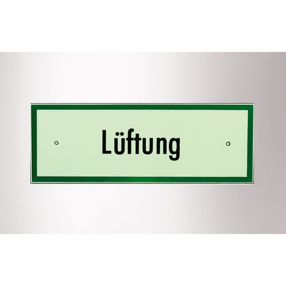 GEZE OA-Hinweisschild Lüftung, grün lackiert Produktbild img2 L