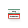 GEZE OA-Hinweisschild Lüftung, grün lackiert Produktbild img1 S