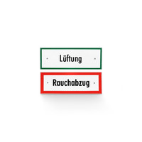 GEZE OA-Hinweisschild Rauchabzug, rot lackiert Produktbild