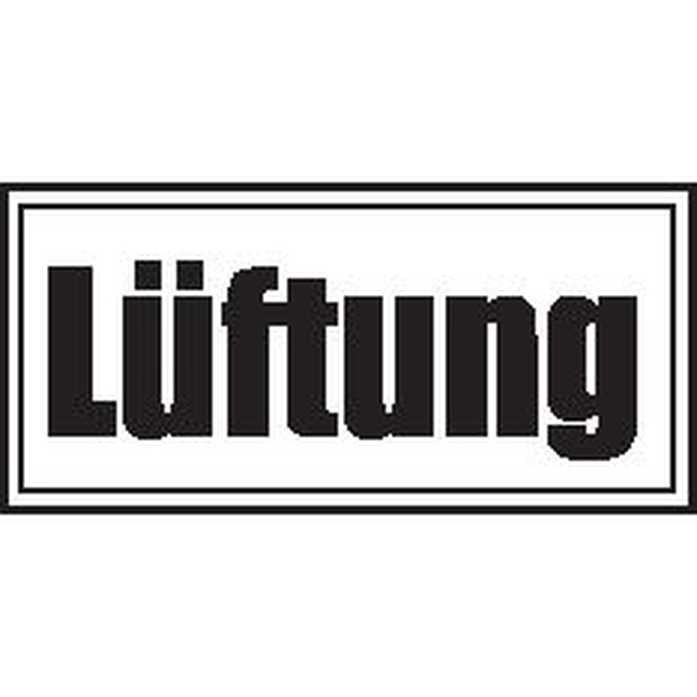 GEZE OA-Hinweisschild Lüftung, grün lackiert Produktbild img3 L