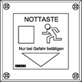 GEZE OA-Halteru., f.Fluchtw.schild, AP, z.Anschr., Plexigl. klar, eckig,H 100mm,S 5mm Produktbild img3 S