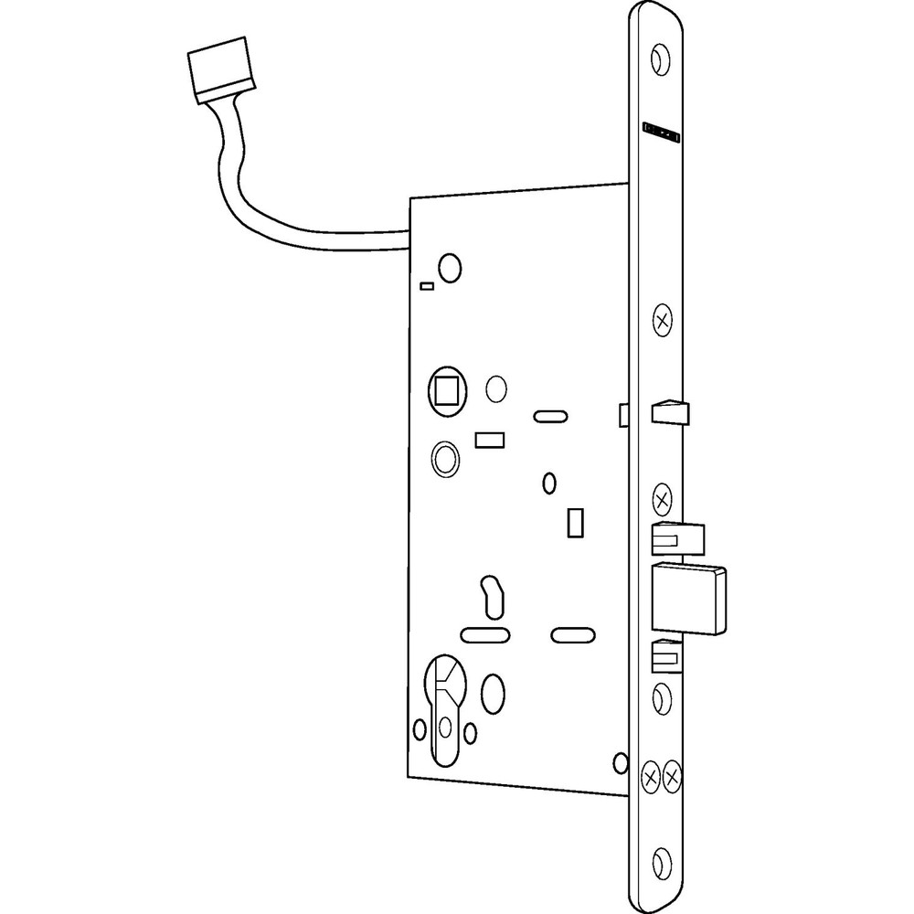 GEZE PA-Einsteckschloss IQ Lock C,PZW 72/9,D65,F20x235,ER Produktbild img4 L