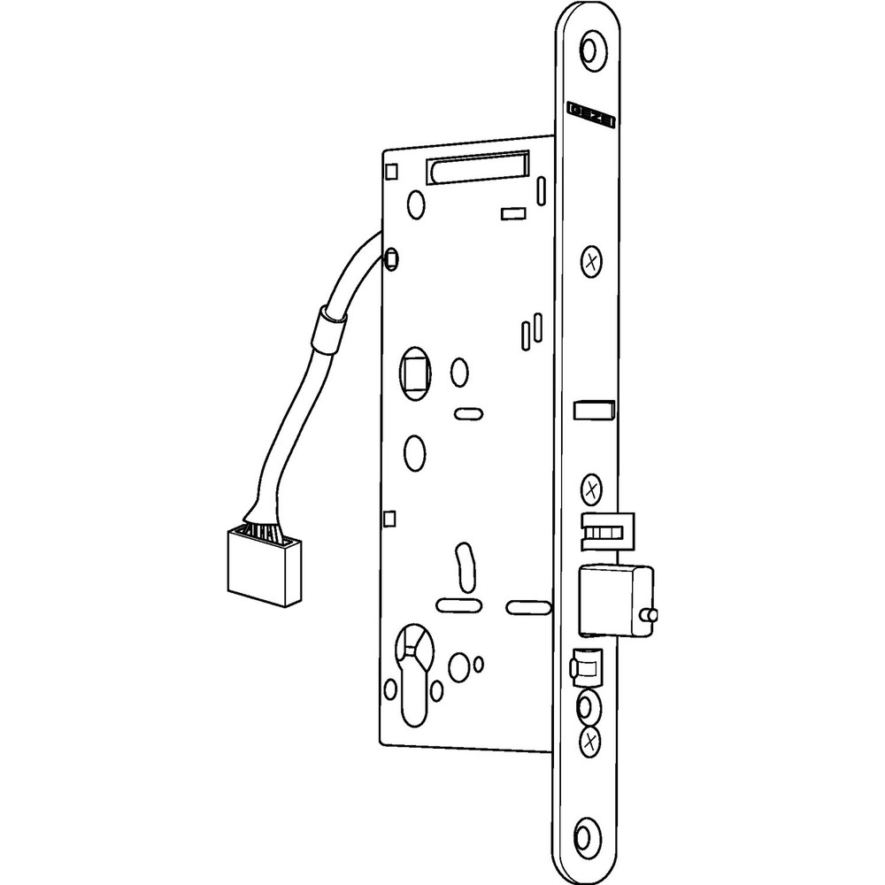 GEZE PA-Einsteckschloss IQ Lock C DL,PZW 72/9,D65,F20x235rd,ER Produktbild img3 L