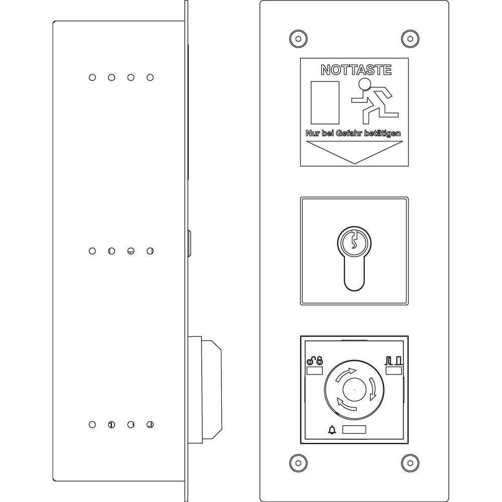 GEZE Türzentrale TZ 320 SN, V2A, UP, Set Produktbild img2 L