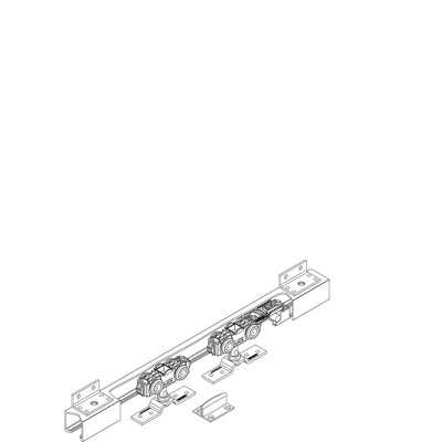 Produktbild von GEZE - Schiebetürbeschlag,mit Laufschiene,Rollan 80 NT, 2350mm,FB max.1190