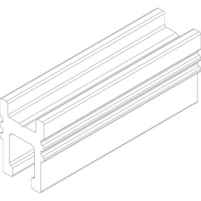 Produktbild von GEZE - ZT-Führungsprofil, 1000mm, Levolan 60/150, naturton eloxiert