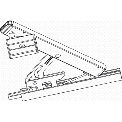 Produktbild von GEZE - OL-Schere, mit Standard-Flügelbock, OL 90N, Aluminium naturton eloxiert