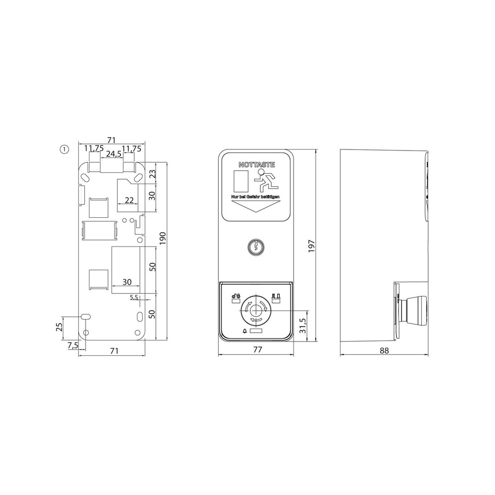 GEZE Türzentrale TZ 300 SN AP, grün Produktbild img3 L