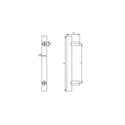 Produktbild von GEZE - OT-Stoßgriff,H-Form,BA1200 edelstahl