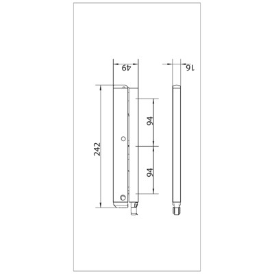 Produktbild von GEZE - OL-Schere, mit Standard-Flügelbock, OL 90N, Aluminium naturton eloxiert