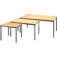 Hammerbacher Stahlrohrtisch Buche, rechteckig Produktbild