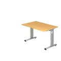 Hammerbacher Wangenschreibtisch Buche 120x80x72 cm Produktbild