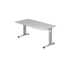 Hammerbacher Schreibtisch grau 160x80x72 cm Produktbild