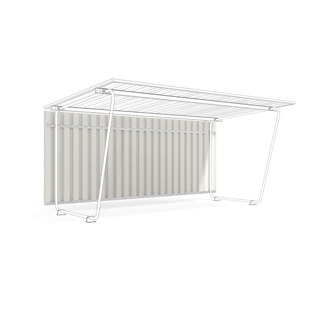 wsm® Überdachung Siegen einseitig Rückwand für Grundeinheit Produktbild img1 L