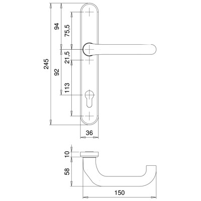 Produktbild von edi - Wechselgarnitur Kronos 1300/2035, LS ov.,PZ92/8,naturfarben