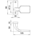 Produktbild von edi - Knopf Dione 1385/1020,F1 eloxiert,o. No.