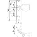 Produktbild von edi - Knopfschild Luna 1317/1010, KS eck,PZ72,naturfarben,o. No.