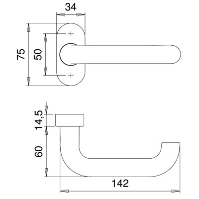 Produktbild von edi - Halbgarnitur Ares 1103/2033,8,F1 eloxiert,o. No.