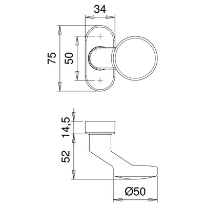 Produktbild von edi - Knopf Ares 2033/1620,ER matt