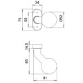 Produktbild von edi - Knopf Ares 2033/4010,8,ER matt,o. No.