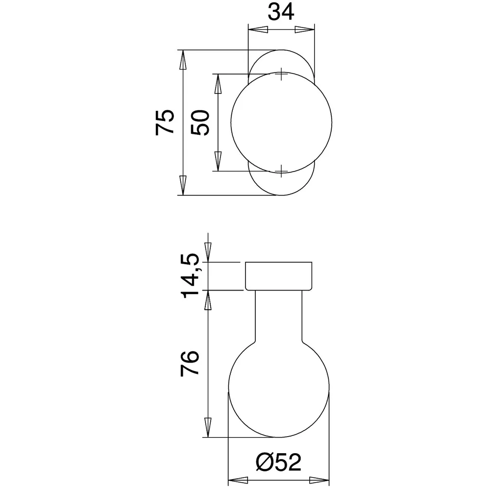 edi Knopf Ares 2033/5020,F1 eloxiert,o. No. Produktbild img2 L