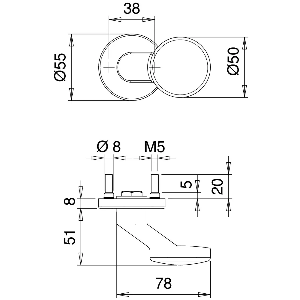 edi Knopf 1052/1620,F1 eloxiert,o. No. Produktbild img2 L