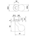 Produktbild von edi - Knopf 1052/4020,ER matt,o. No.