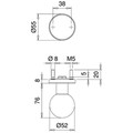 edi Knopf 1052/5020,ER matt,o. No. Produktbild img3 S