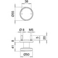 Produktbild von edi - Knopf 1052/7020,F1 eloxiert